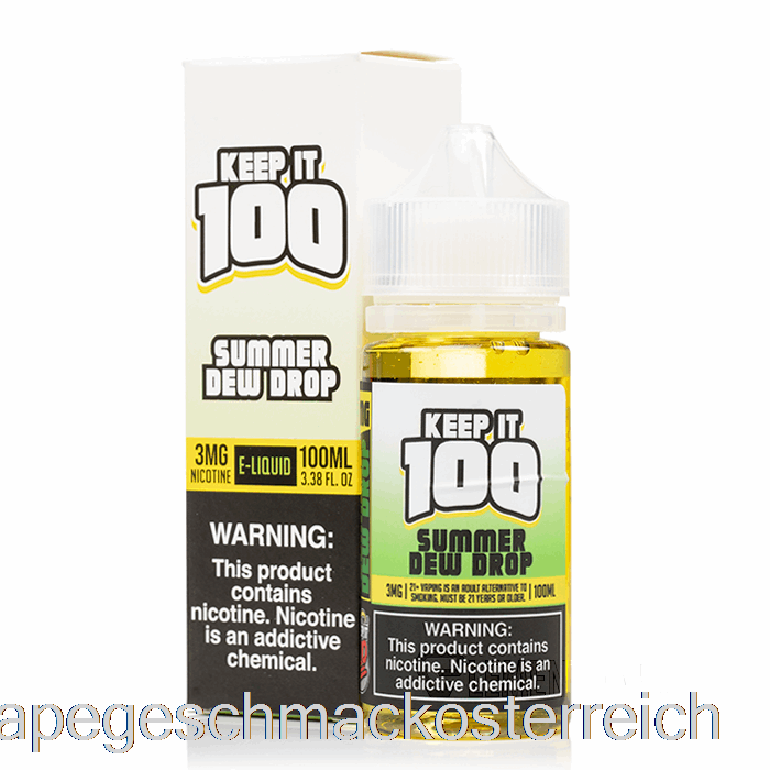 Sommertautropfen - 100 - 100 Ml 6 Mg Vape-Geschmack Behalten
